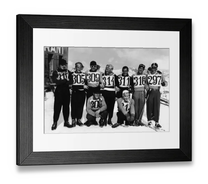 Framed Print : 522, adults, antique, black & white, caucasian, eye contact, full-length, group portrait