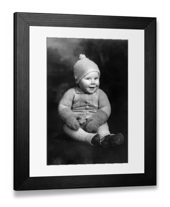 Framed Print : 1-2 years, archival, baby, black & white, black + white, black and white, caucasian Framed Print : 1-2 years, archival, baby, black & white, black + white, black and white, caucasian