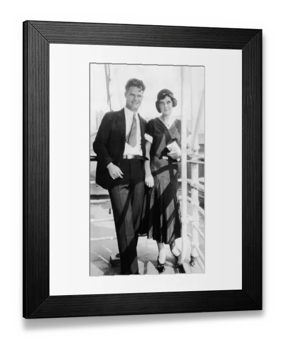 Framed Print : brunette, black & white, boat, caucasian, cruise, female, historical, vintage, archival Framed Print : brunette, black & white, boat, caucasian, cruise, female, historical, vintage, archival