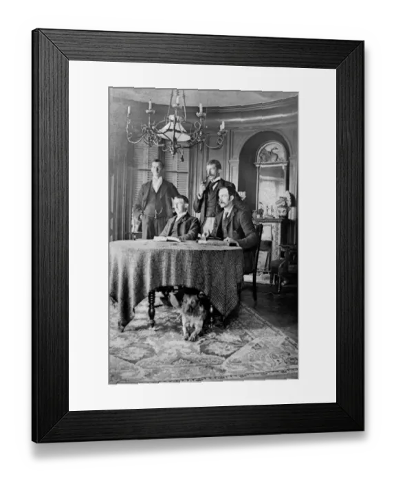Framed Print : adults, black & white, caucasian, chandelier, canine, dog, one animal, mammal, pet Framed Print : adults, black & white, caucasian, chandelier, canine, dog, one animal, mammal, pet