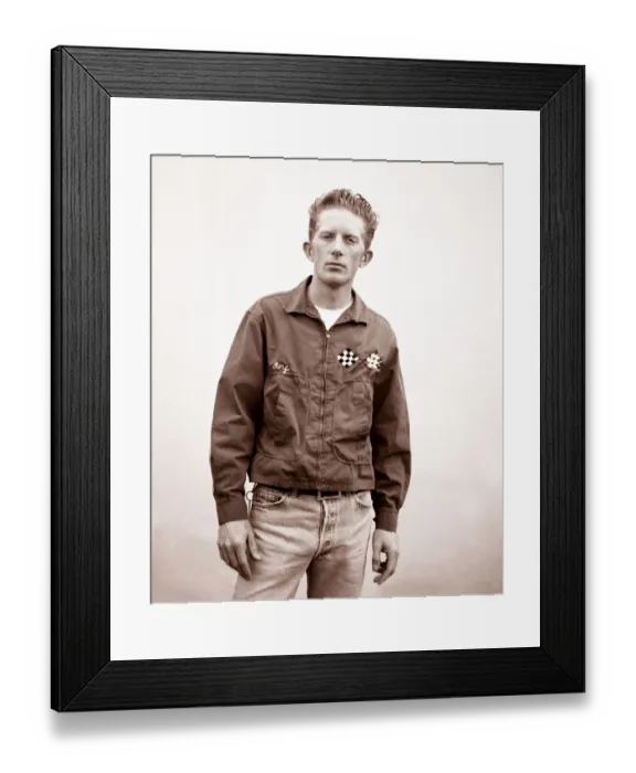 Framed Print : 1950s, Adult, Attitude, Biker, Black And White, Caucasian, Image Lighting, Lifestyles Framed Print : 1950s, Adult, Attitude, Biker, Black And White, Caucasian, Image Lighting, Lifestyles