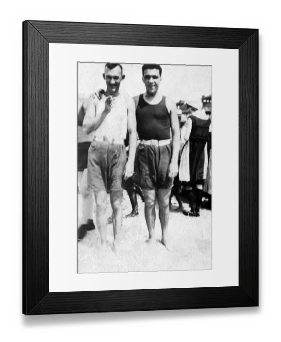 Framed Print : 20-25 years, 25-30 years, 540, adults, archival, bathing suits, black & white, black and white
