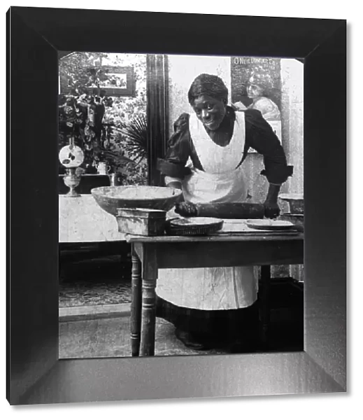 522, adult, african american, african descent, antique, apron, baking, black & white