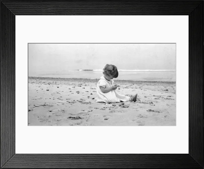 Framed Print : 557, 6-12 months, antique, archival, attire, beach, black & white, black and white Framed Print : 557, 6-12 months, antique, archival, attire, beach, black & white, black and white