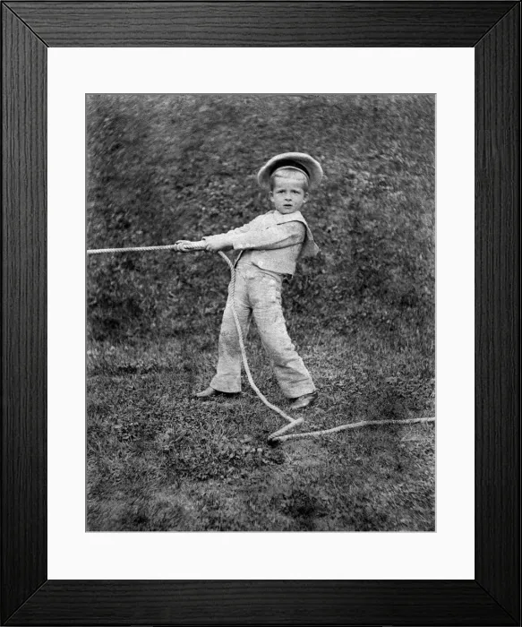 Framed Print : 3-4 years, 5-6 years, 557, antique, archival, black & white, black and white, boy