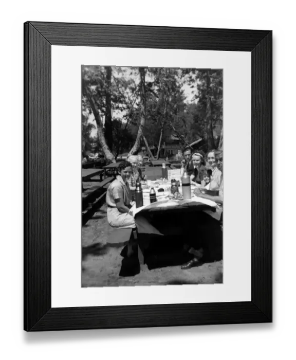 Framed Print : 522, caucasian, family, females, historical, men, males, park, picnic, adults, women Framed Print : 522, caucasian, family, females, historical, men, males, park, picnic, adults, women