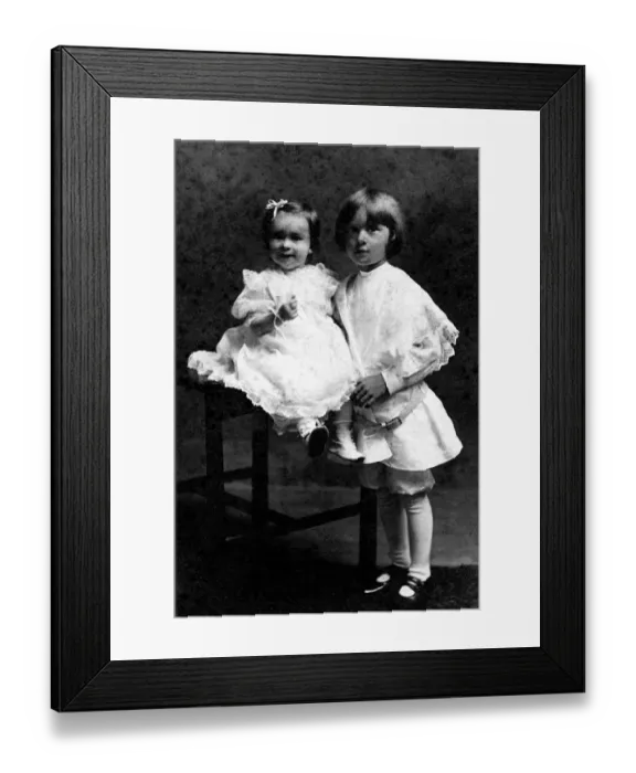 Framed Print : 1-2 years, 5-6 years, 557, 6-12 months, antique, archival, attire, baby, black & white