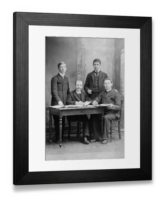 Framed Print : 521, adults, antique, black & white, business, businessmen, businesspeople, caucasian Framed Print : 521, adults, antique, black & white, business, businessmen, businesspeople, caucasian