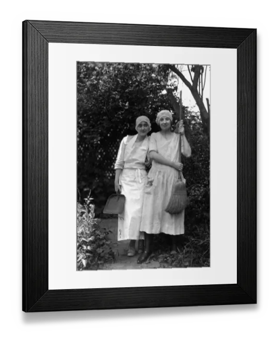 Framed Print : 540, adults, black & white, broom, black and white, caps, caucasian, cleaning, coworkers Framed Print : 540, adults, black & white, broom, black and white, caps, caucasian, cleaning, coworkers