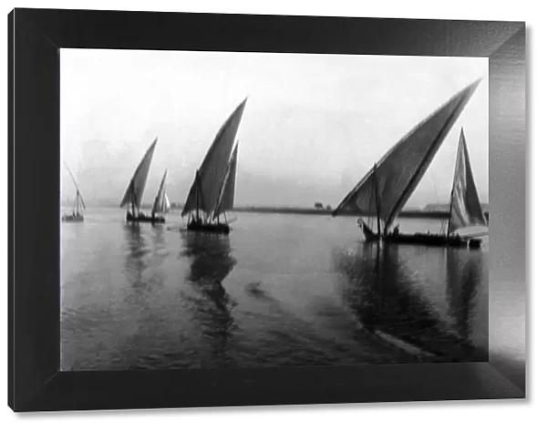 archival, black & white, boating, boats, circa, copy space, day, historical, horizon