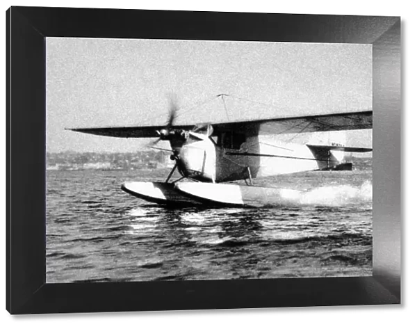 airplane, archival, black & white, body of water, copy space, day, historical, landing