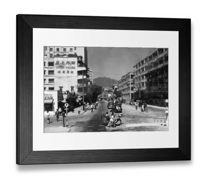Framed Print : archival, asia, asian, black & white, buildings, c, china, culture, historical, hong kong Framed Print : archival, asia, asian, black & white, buildings, c, china, culture, historical, hong kong