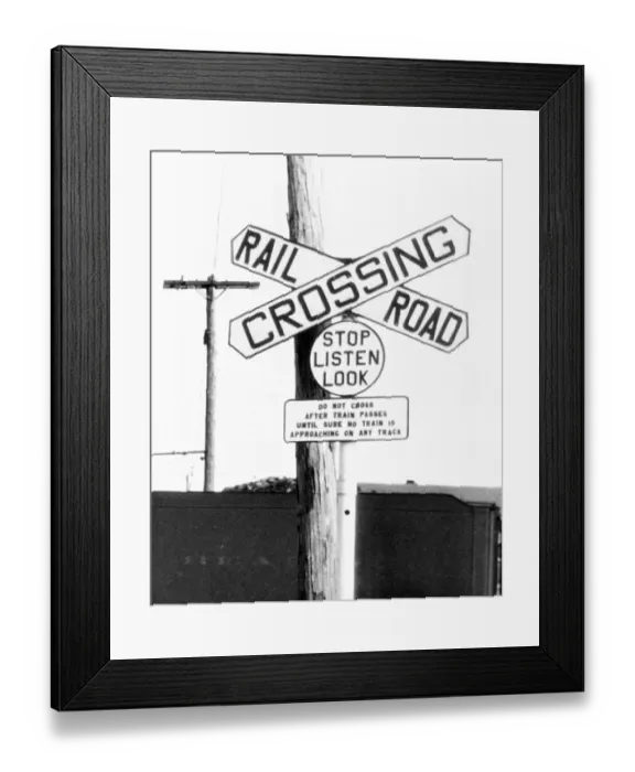 Framed Print : 521, black & white, historical, railroad, sign, vintage, antique, nostalgic, nobody Framed Print : 521, black & white, historical, railroad, sign, vintage, antique, nostalgic, nobody