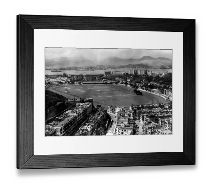 Framed Print : &, aerial, archival, asia, black & white, buildings, c, china, city, cityscape, historical