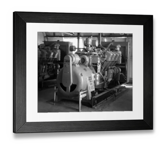 Framed Print : 521, black & white, historical, generator, industry, machine, vintage, antique, nostalgic