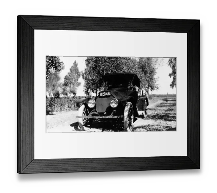 Framed Print : Antique, Black And White, Car, Driving (Moving A Motorized Vehicle), History, Nobody Framed Print : Antique, Black And White, Car, Driving (Moving A Motorized Vehicle), History, Nobody