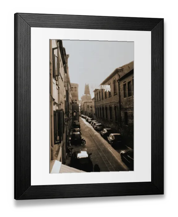 Framed Print : Looking Down a Village Street Framed Print : Looking Down a Village Street