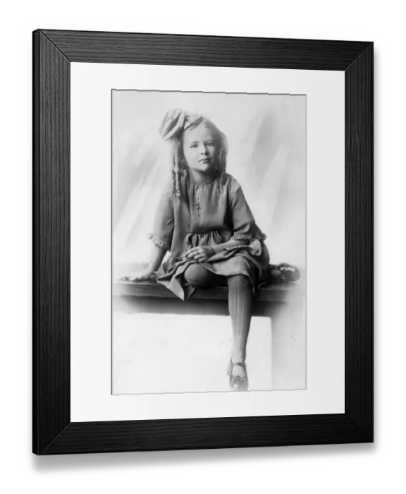 Framed Print : 5-6 years, 7-9 years, archival, black & white, blond, blonde, bow, c, caucasian, child Framed Print : 5-6 years, 7-9 years, archival, black & white, blond, blonde, bow, c, caucasian, child
