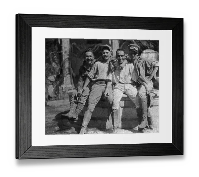 Framed Print : 25-30 years, 30-35 years, adults, archival, armed forces, black & white, brunette