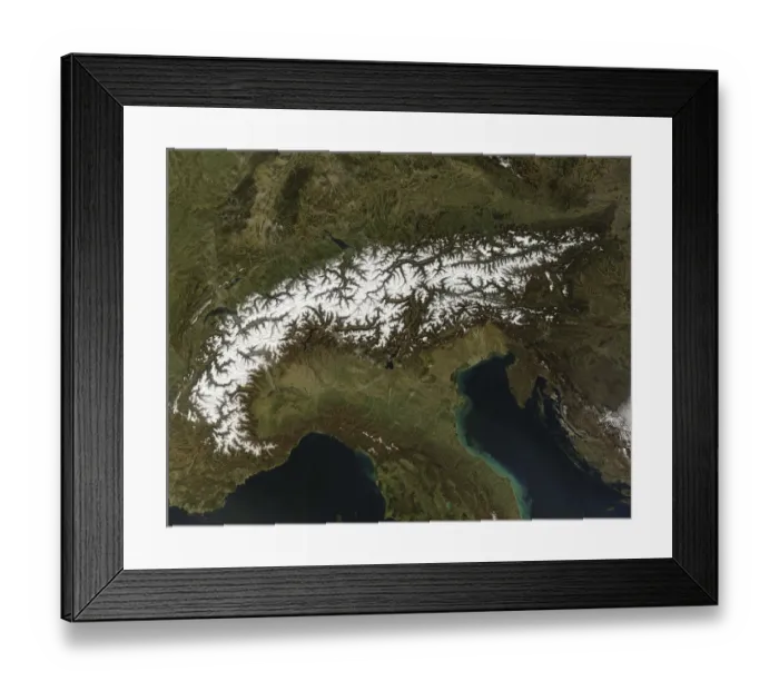 Framed Print : topography, satellite view, nobody, alpen, alpes, alps, austria, europe, france, mountains Framed Print : topography, satellite view, nobody, alpen, alpes, alps, austria, europe, france, mountains