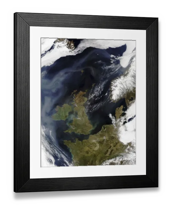 Framed Print : Cartography, Europe, Ireland, Land, Nobody, Northern Ireland, Ocean, Republic of Ireland