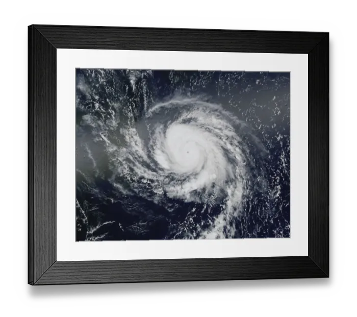 Framed Print : Aerial, Atlantic Ocean, Cyclone, Earth (Planet), High Angle View, Hurricane, Location