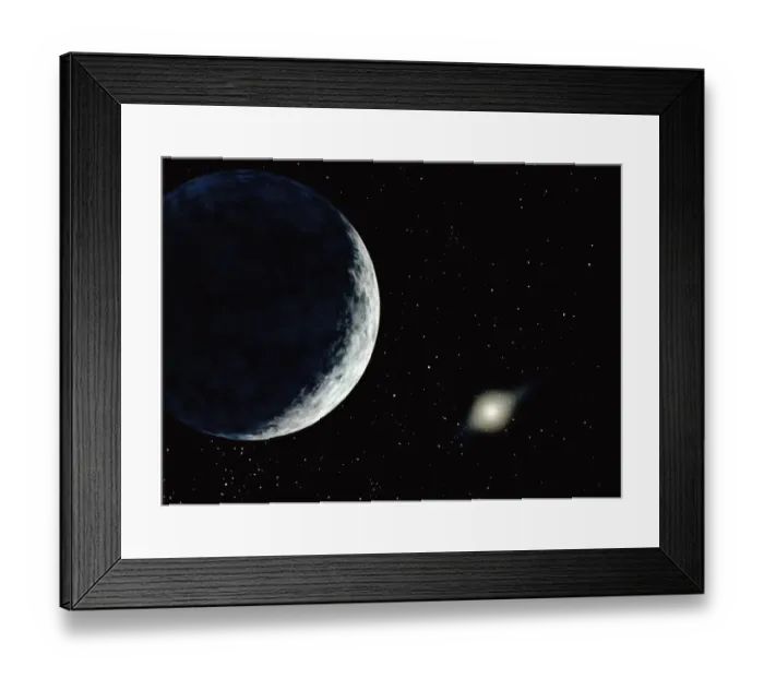Framed Print : Planet known as 2003UB313, Earths sun in distance Framed Print : Planet known as 2003UB313, Earths sun in distance