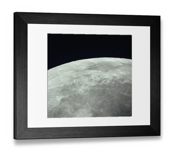 Framed Print : Earths moon taken from the Apollo 16 spacecraft, april 1972 Framed Print : Earths moon taken from the Apollo 16 spacecraft, april 1972