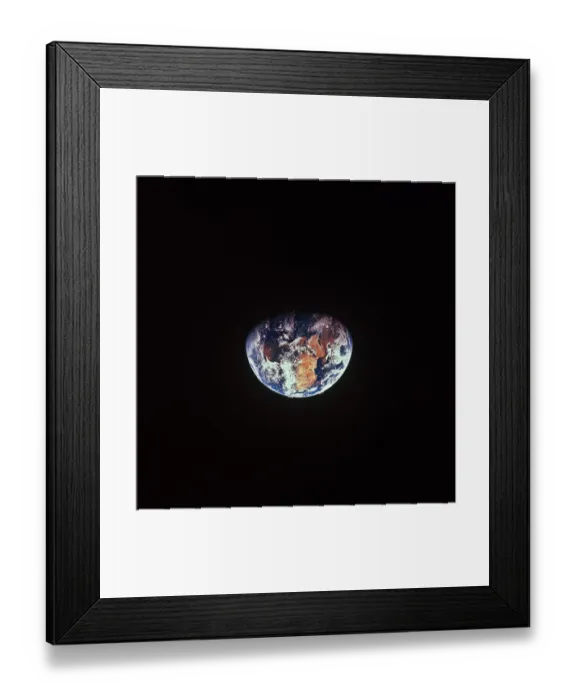 Framed Print : Most of Africa and portions of Europe can be seen in the picture from the Apollo Framed Print : Most of Africa and portions of Europe can be seen in the picture from the Apollo