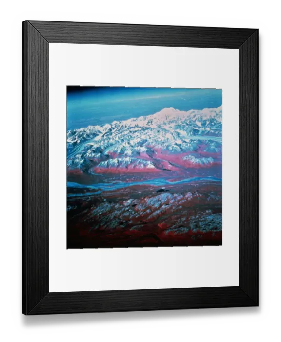 Framed Print : Mountains From Orbit