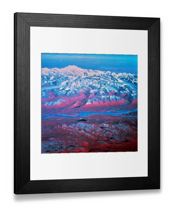 Framed Print : Satellite Image of Mt. McKinley Framed Print : Satellite Image of Mt. McKinley