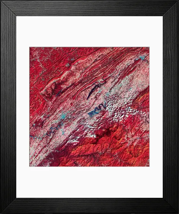 Framed Print : Satellite Image of Tennessee Framed Print : Satellite Image of Tennessee