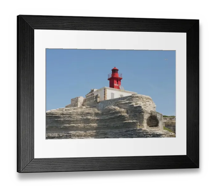 Framed Print : building, coast, coastal area, corse, french, landscape shot, ocean, rock, rocky