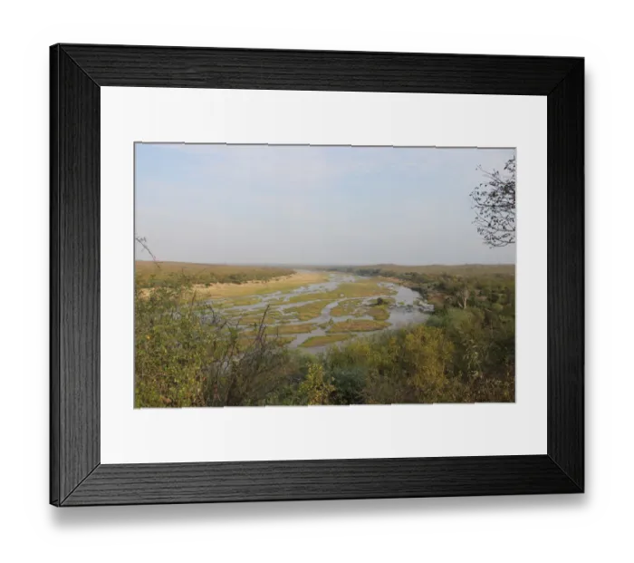 Framed Print : A view of the floodplain of the Olifants River in the Kruger National Park in