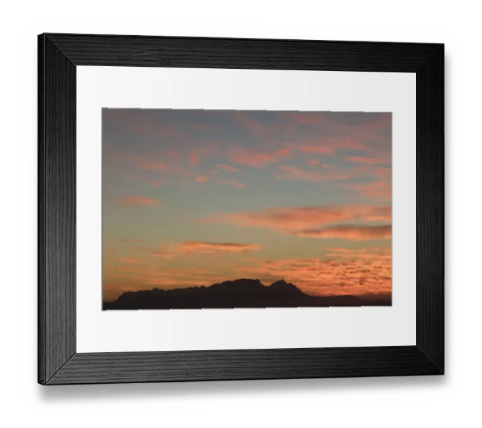 Framed Print : Sunset over Table Mountain, Western Cape Framed Print : Sunset over Table Mountain, Western Cape