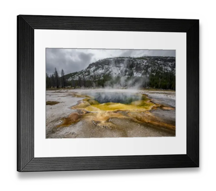 Framed Print : Scenic view of Emerald Pool, Black Sand Basin, Yellowstone National Park, Wyoming, USA Framed Print : Scenic view of Emerald Pool, Black Sand Basin, Yellowstone National Park, Wyoming, USA