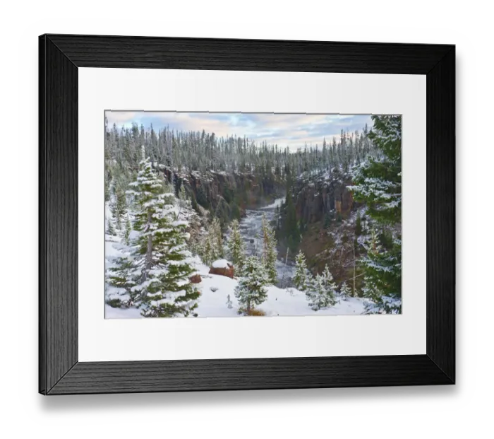 Framed Print : Snowy landscape with Lewis River, Yellowstone National Park, Wyoming, USA Framed Print : Snowy landscape with Lewis River, Yellowstone National Park, Wyoming, USA