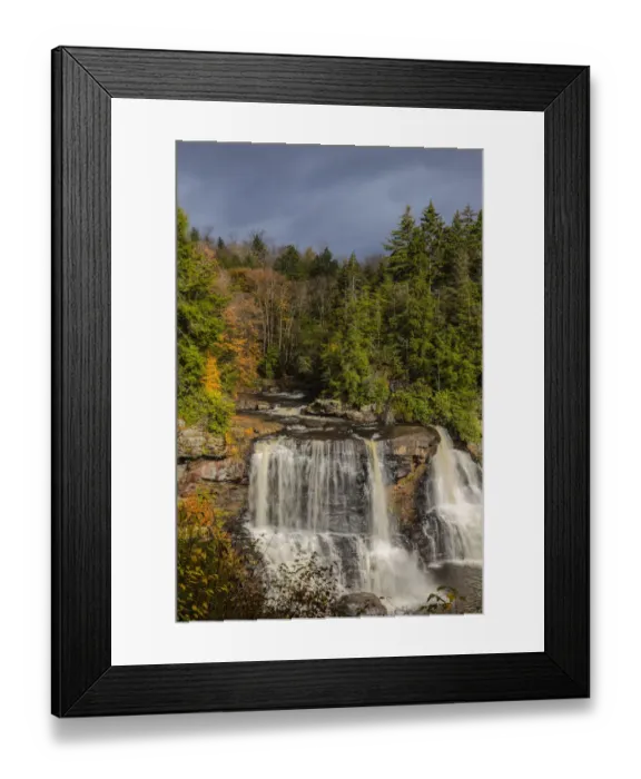 Framed Print : Scenic view of Blackwater Falls in Canaan Valley, Blackwater Falls State Park in Davis, West Virginia, USA Framed Print : Scenic view of Blackwater Falls in Canaan Valley, Blackwater Falls State Park in Davis, West Virginia, USA