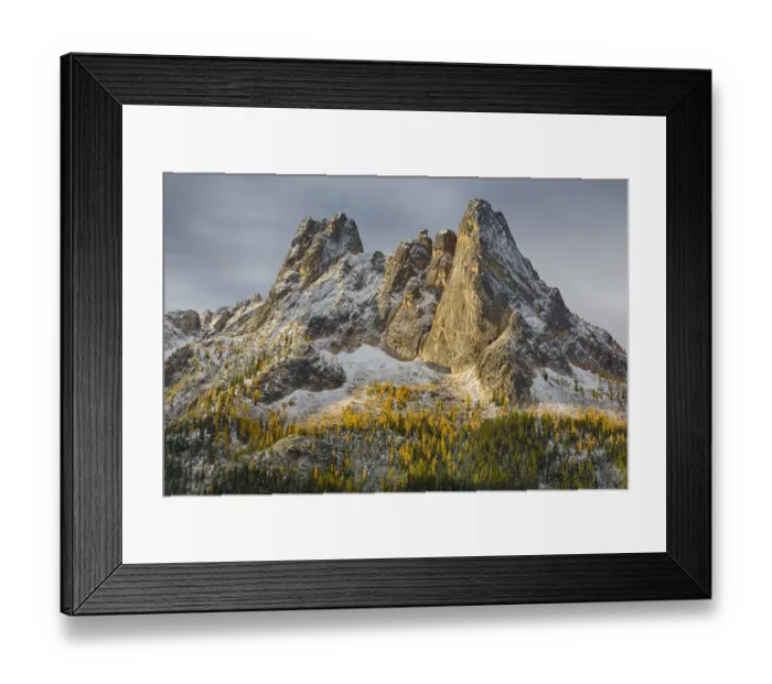 Framed Print : Scenic view of Liberty Bell and Early Winters Spires in autumn, North Cascades, Okanogan National Forest, Washington State, USA