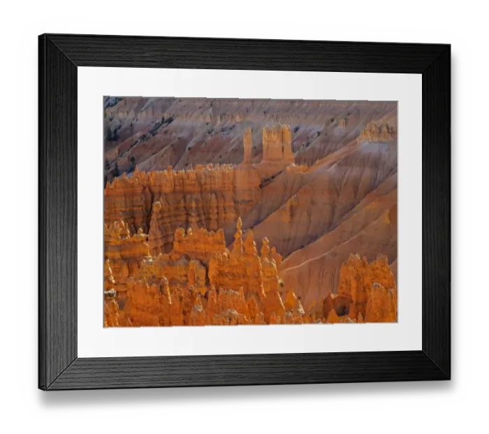 Framed Print : View of canyon with hoodoos, Bryce Canyon National Park, Utah, USA