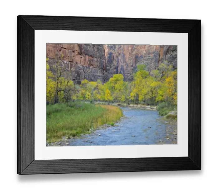 Framed Print : Virgin River, Zion National Park, Utah, USA Framed Print : Virgin River, Zion National Park, Utah, USA