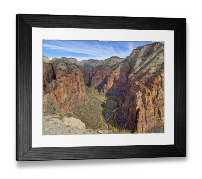 Framed Print : View from Angels Landing, Zion Canyon, Zion National Park, Utah, USA