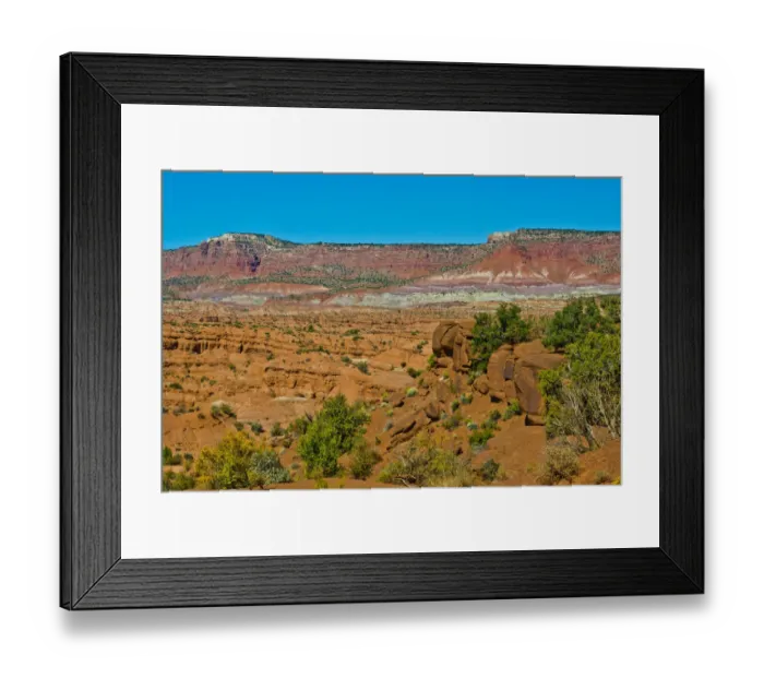 Framed Print : View along trail to ghost town, Paria, Grand Staircase-Escalante National Monument, Utah, USA