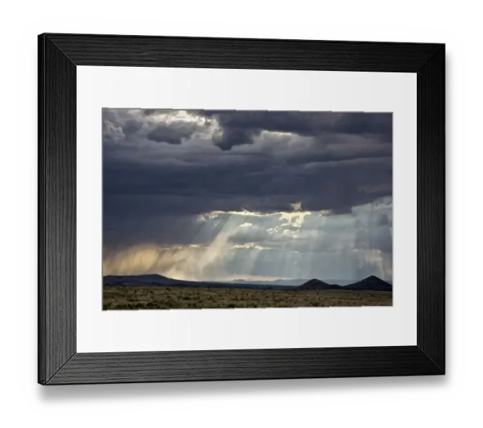 Framed Print : Storm clouds over prairie, New Mexico, USA Framed Print : Storm clouds over prairie, New Mexico, USA