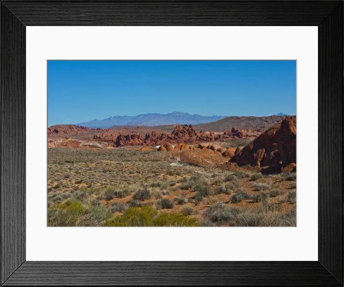 Framed Print : Landscape with rock formations in Valley of Fire State Park, Nevada, USA Framed Print : Landscape with rock formations in Valley of Fire State Park, Nevada, USA