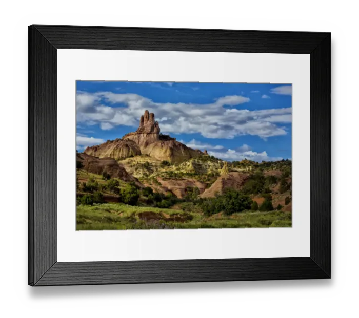 Framed Print : Landscape with Church Rock formation, Red Rock State Park, New Mexico, USA Framed Print : Landscape with Church Rock formation, Red Rock State Park, New Mexico, USA
