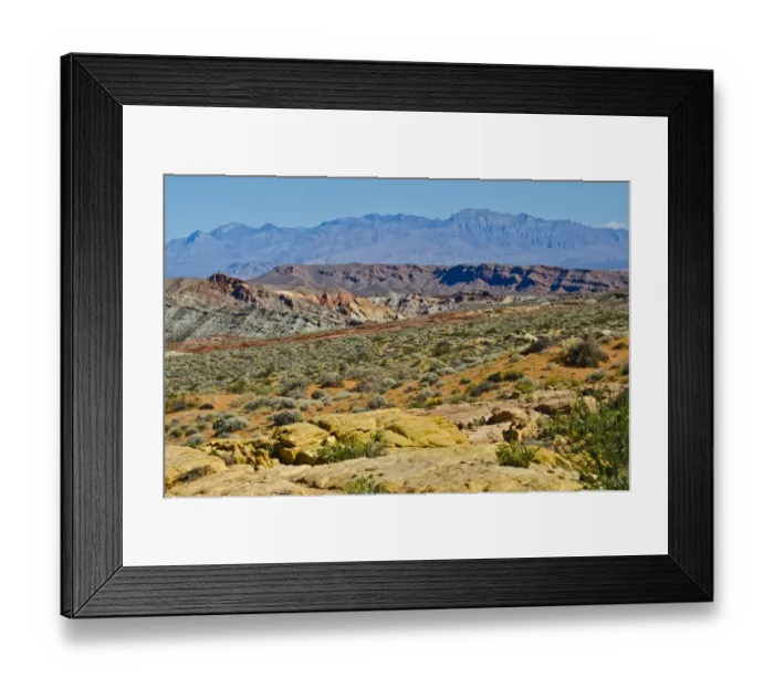 Framed Print : Landscape seen from Mouse Tank Road looking north, Valley of Fire State Park, Nevada, USA Framed Print : Landscape seen from Mouse Tank Road looking north, Valley of Fire State Park, Nevada, USA