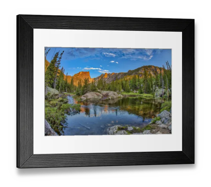 Framed Print : Dream Lake landscape, Rocky Mountain National Park, Colorado, USA