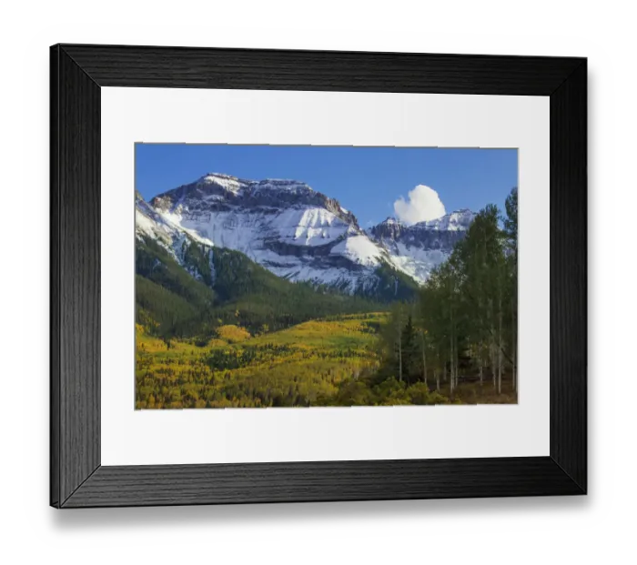Framed Print : Mountain and valley landscape, San Juan Mountains, Colorado, USA
