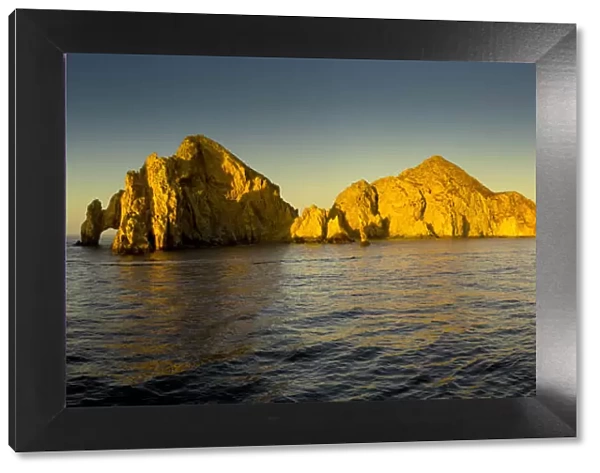 Rock formations at Sunrise, Lands End, Cabo San Lucas, Baja California, Sea of Cortez, Mexico